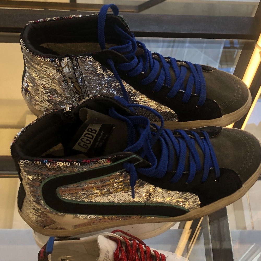 Rare Golden Goose high top sequin sneaker